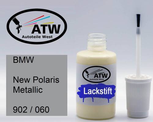 BMW, New Polaris Metallic, 902 / 060: 20ml Lackstift, von ATW Autoteile West.